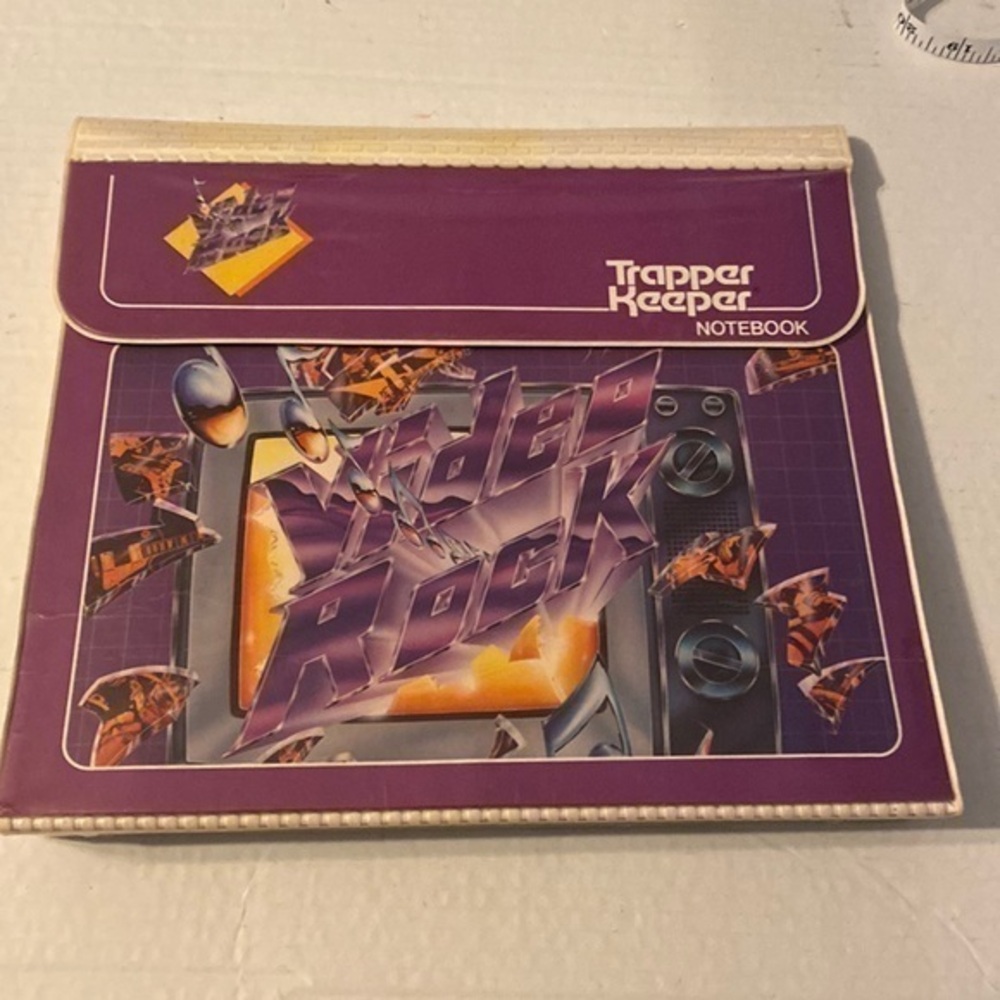 Vintage video Rock Trapper Keeper notebook
